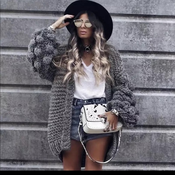 JUST IN! Chunky Knit Cardigan Pink - Picture 3 of 8